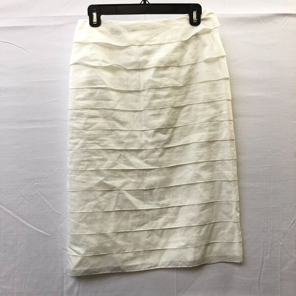 Jil Sander Ruffle Pencil Skirt Back Slit XL or US 10 Waist 32 Inches - Picture 1 of 8